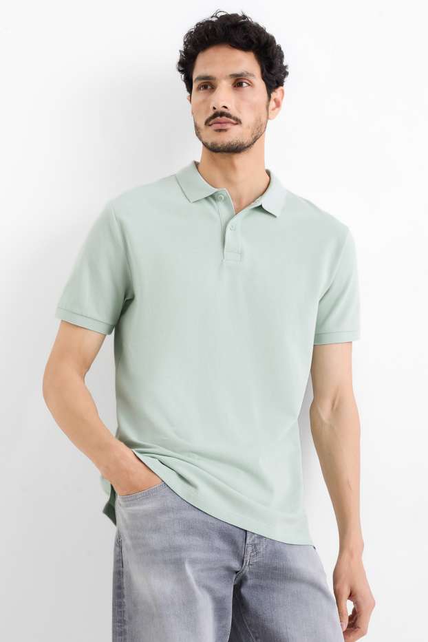 Heren - Poloshirt - mintgroen
