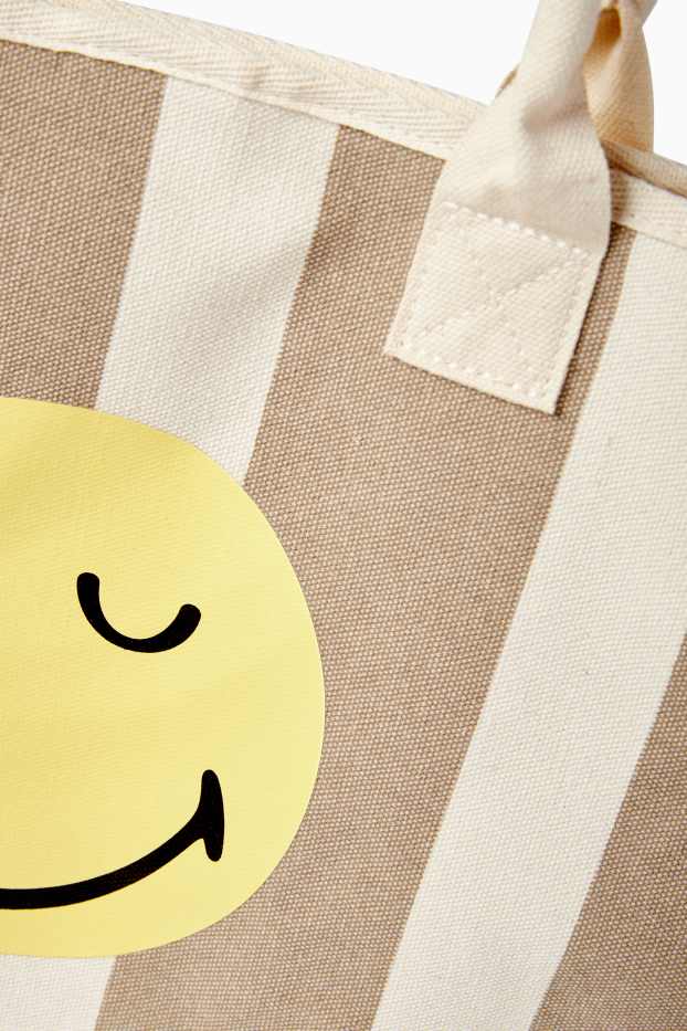 Damen - Großer Shopper - SmileyWorld® - beige