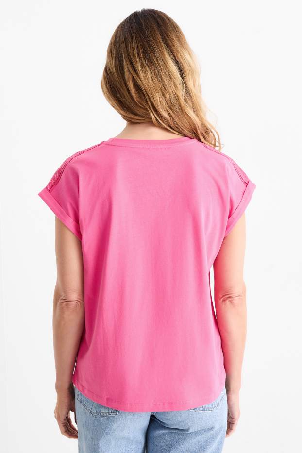 Dona - Samarreta de màniga curta - regular fit - fúcsia