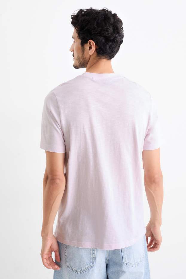 Pánské - Tričko - regular fit - světle fialová