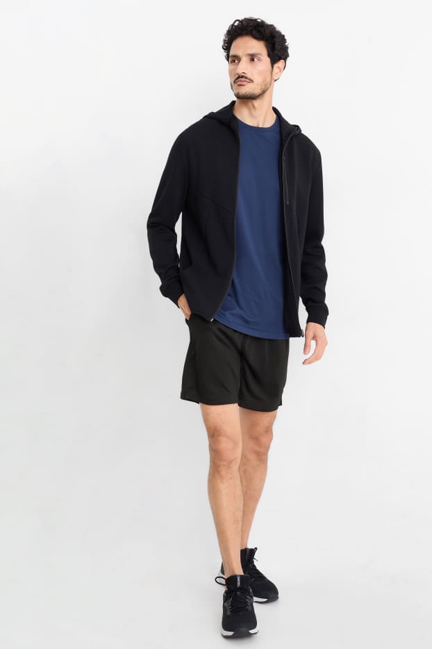 Men - Technical shorts - textured - black