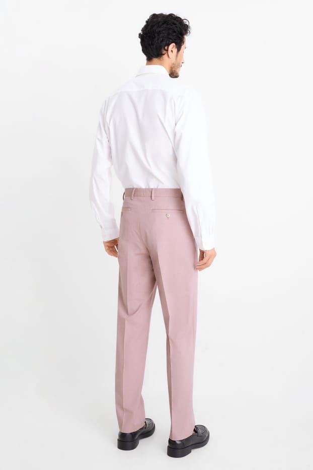 Hommes - Pantalon de costume - regular fit - matière extensible - violet clair