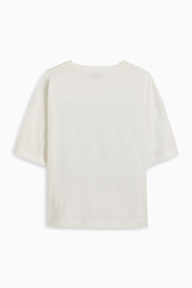 Damen - T-Shirt - cremefarben