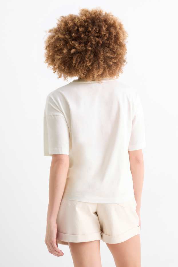 Damen - T-Shirt - cremefarben