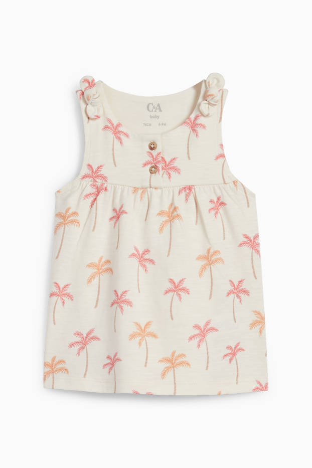 Bebeluși - fete - Palmieri - compleu bebeluși - 2 piese - portocaliu