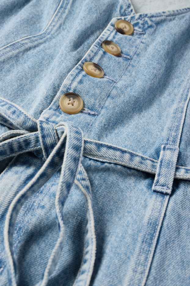Dames - Denim jumpsuit - jeanslichtblauw