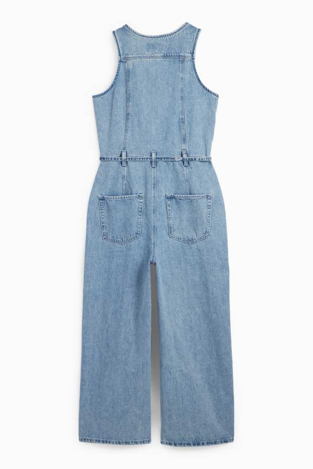 Dames - Denim jumpsuit - jeanslichtblauw