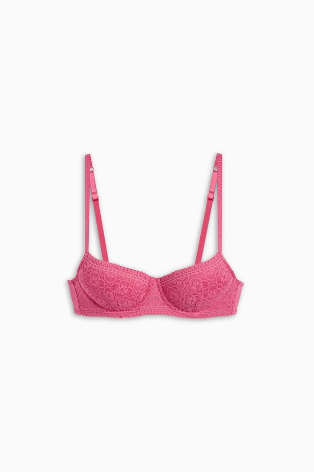 Damen - BH mit Bügel - DEMI - wattiert - pink