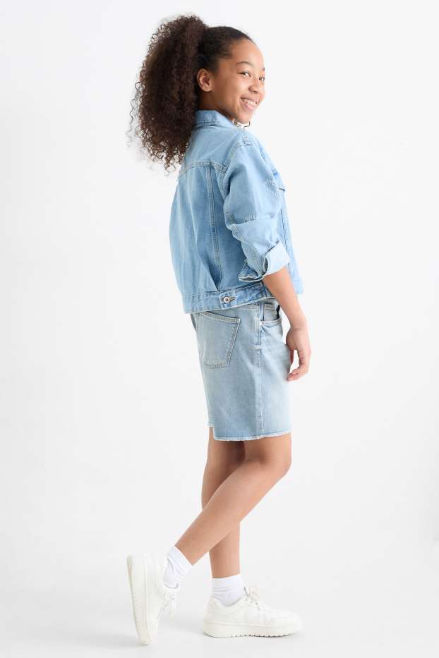 Bambine - Shorts di jeans - jeans azzurro