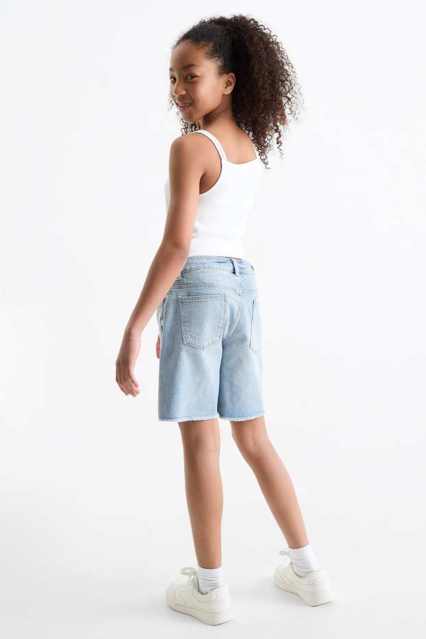 Bambine - Shorts di jeans - jeans azzurro