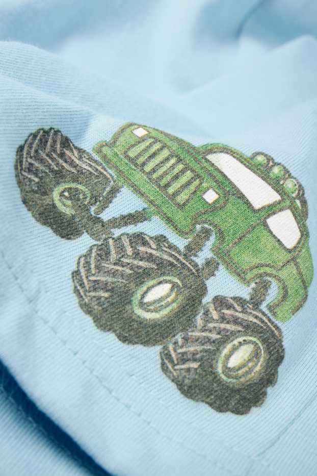 Kinder Buben - Multipack 3er - Monstertruck - Sweat-Bermudas - hellblau