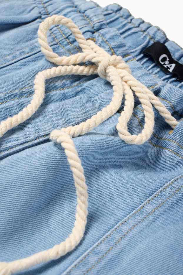 Dona - Pantalons curts - high waist - aspecte texà - texà blau
