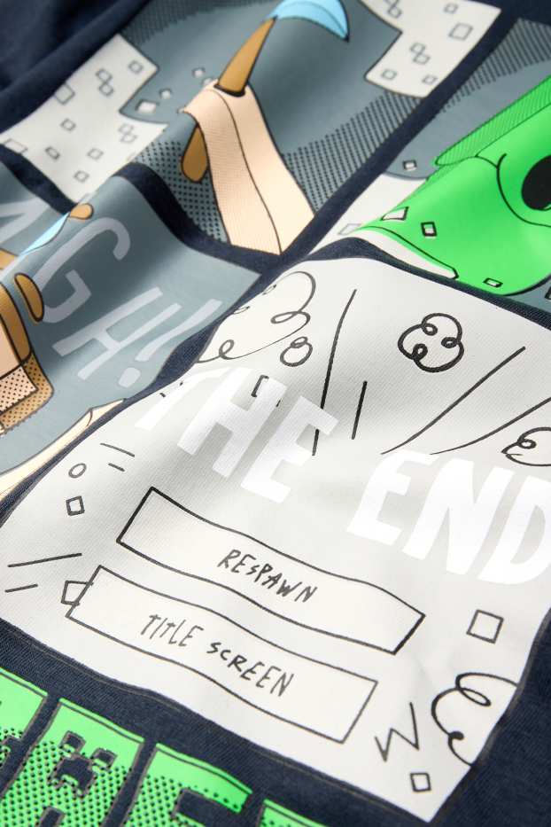 Bambini - Minecraft - maglia a maniche corte - nero