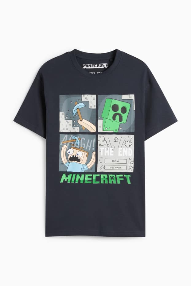 Bambini - Minecraft - maglia a maniche corte - nero