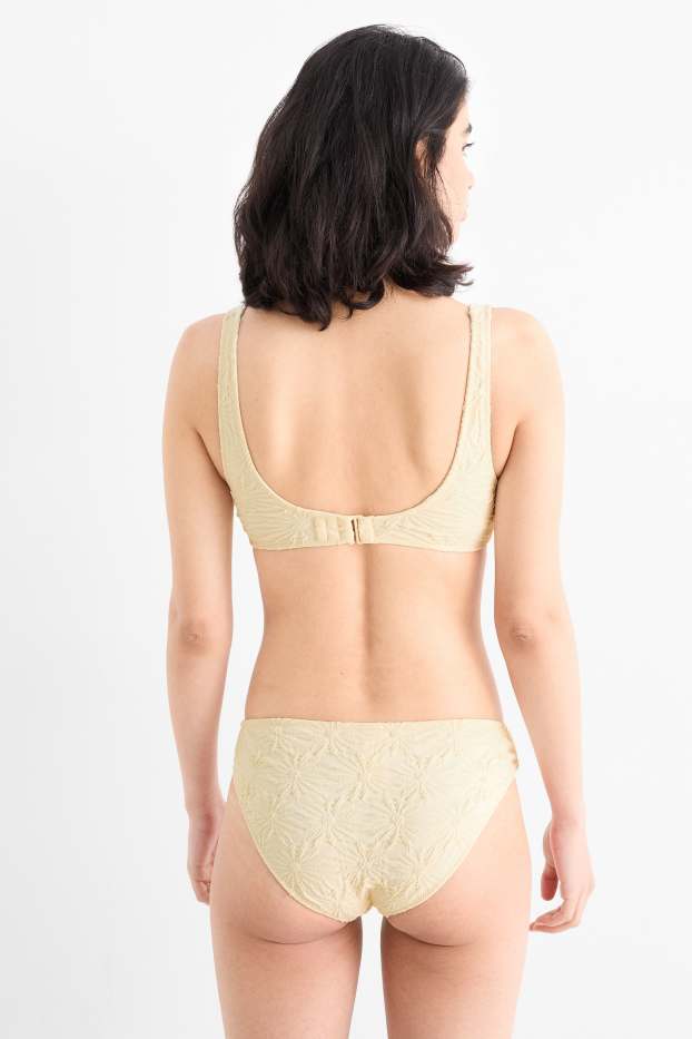 Femei - Top bikini - vătuit - LYCRA® XTRA LIFE™ - structurat - alb-crem