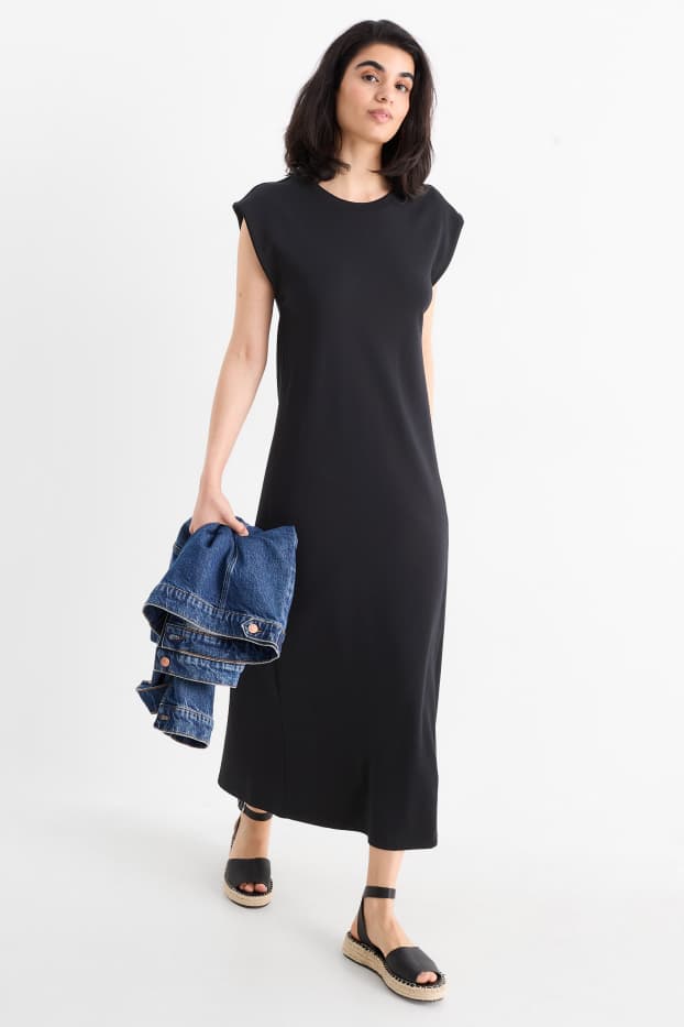 Dámské - Tričkové šaty - černá