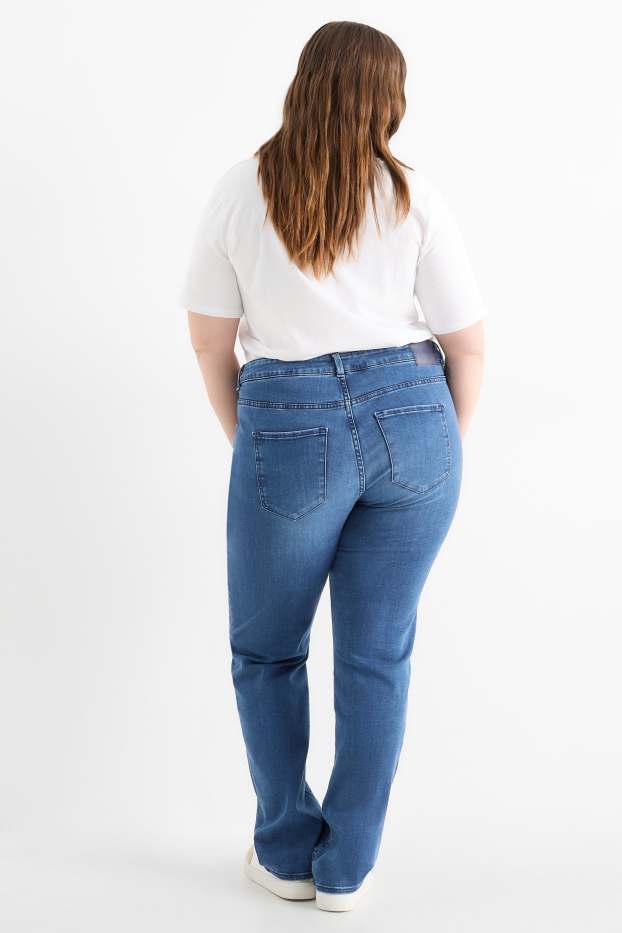 Femmes - Straight jean - mid waist - jean bleu foncé