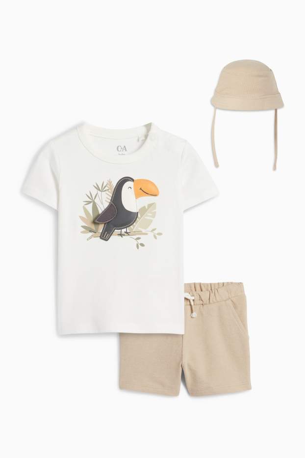 Baby Buben - Tukan - Baby-Outfit - 3 teilig - beige