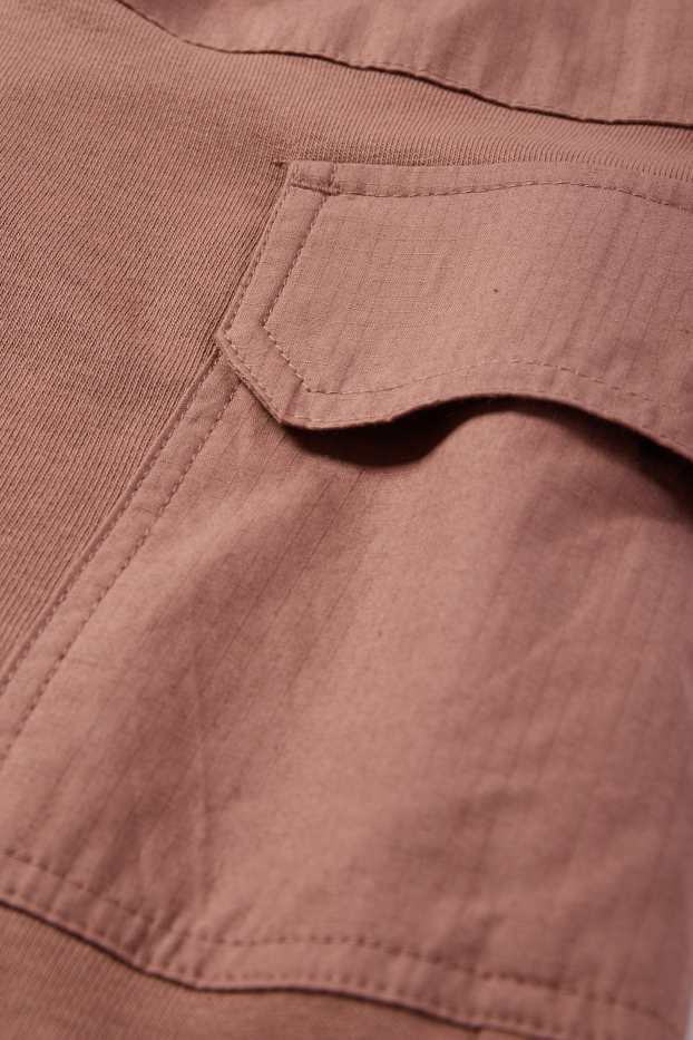 Enfants garçons - Short cargo en molleton - marron