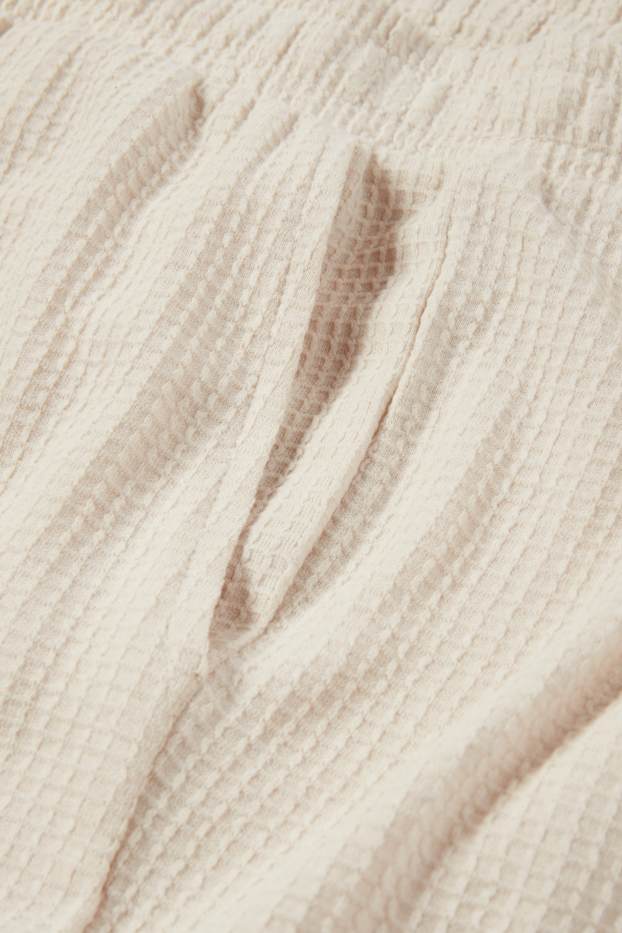 Heren - Korte broek - met structuur - licht beige