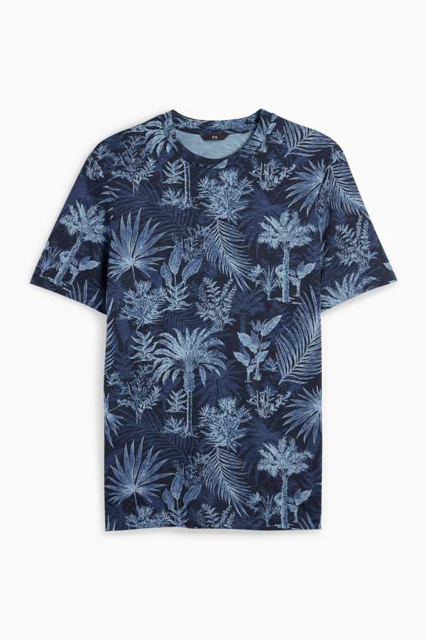 Home - Samarreta de mànigues curtes - regular fit - estampada - blau fosc