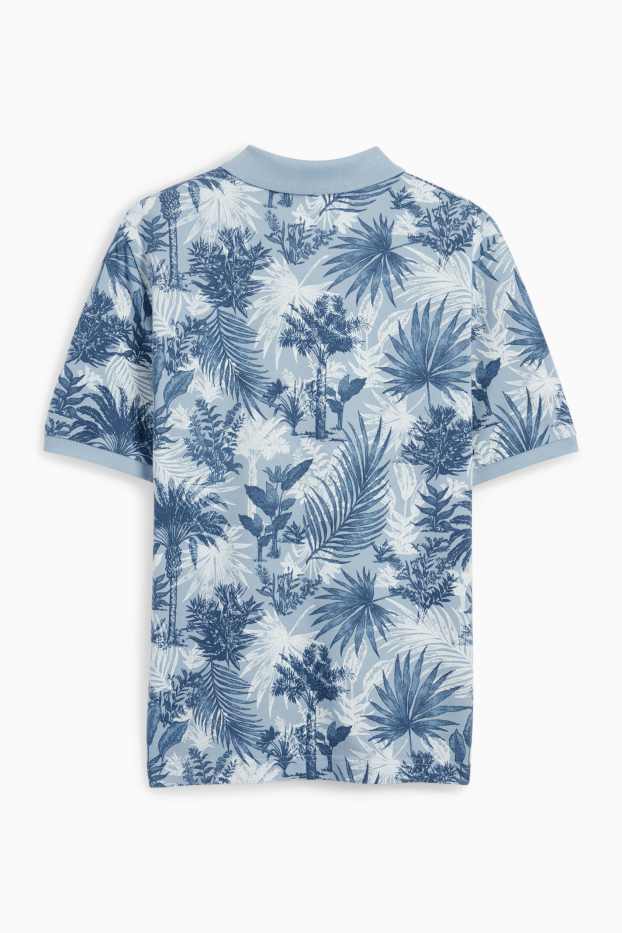 Pánské - Polokošile - se vzorem - modrá