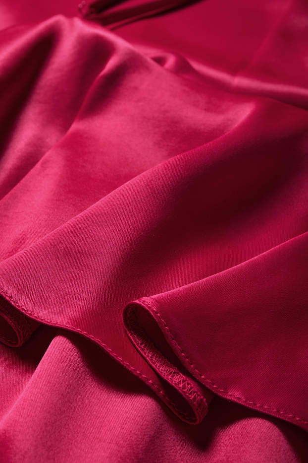 Mujer - Vestido de raso - rojo