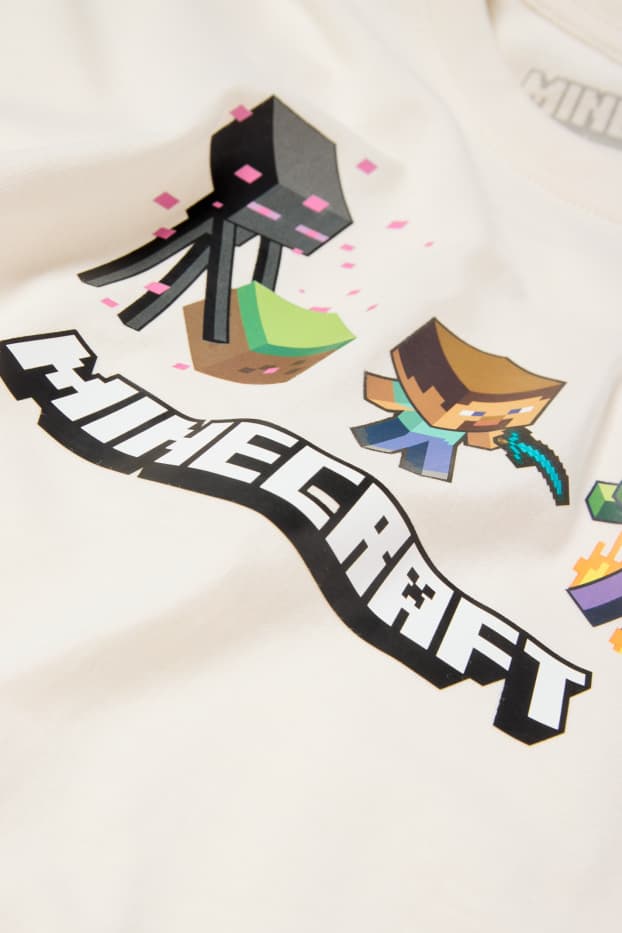 Children Boys - Minecraft - short sleeve T-shirt - white