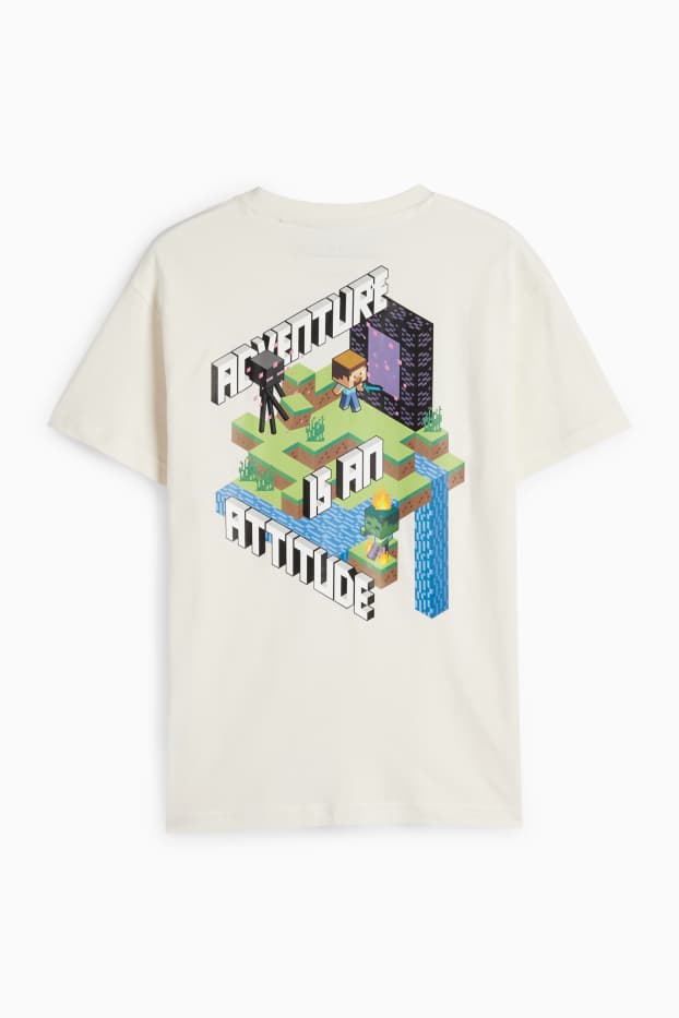 Children Boys - Minecraft - short sleeve T-shirt - white