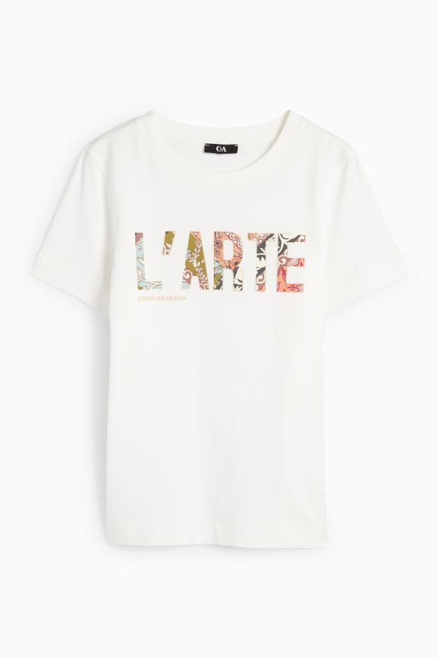 Damen - T-Shirt - Regular Fit - weiß