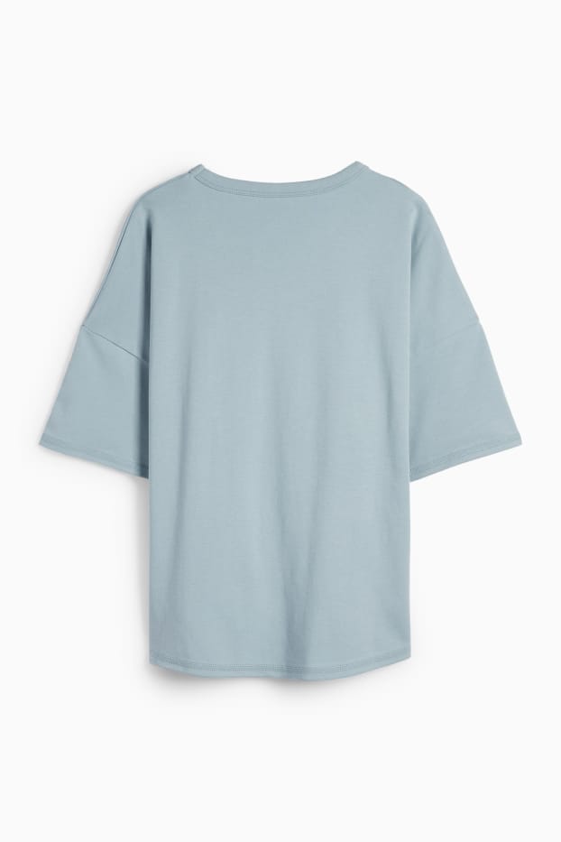 Dámské - Tričko - oversized - modrá