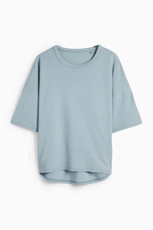 Dámské - Tričko - oversized - modrá