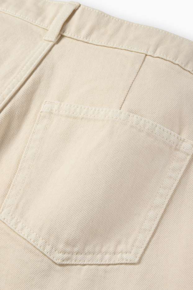 Femmes - Jupe-short en jean - beige clair