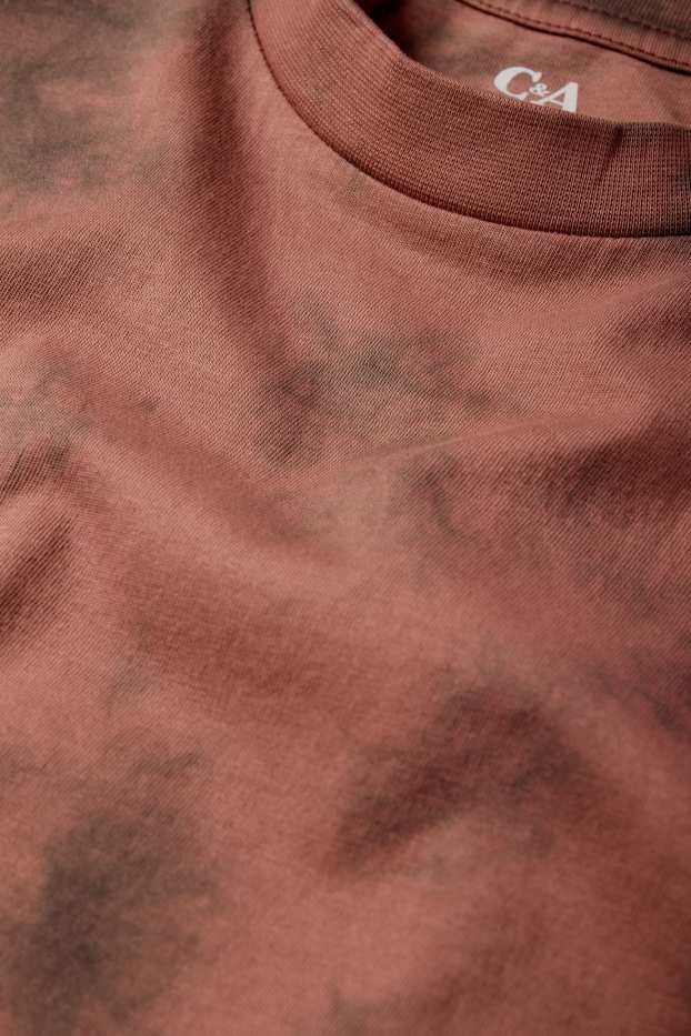 Kinder Jungen - Kurzarmshirt - gemustert - braun