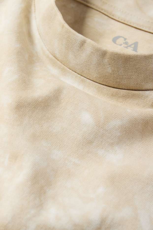 Kinder Jungen - Kurzarmshirt - gemustert - beige