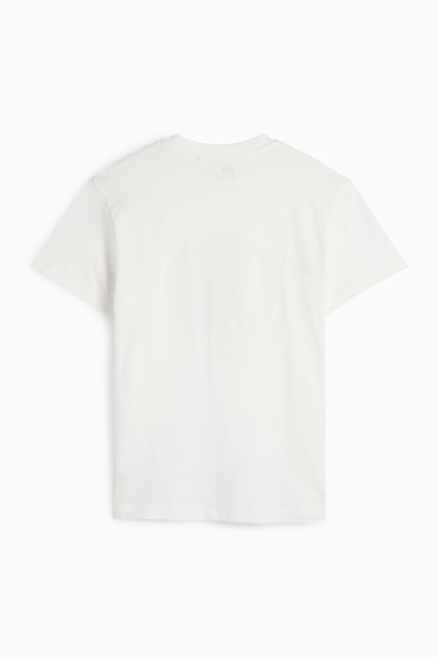 Kinder Buben - Basketball - Kurzarmshirt - weiß