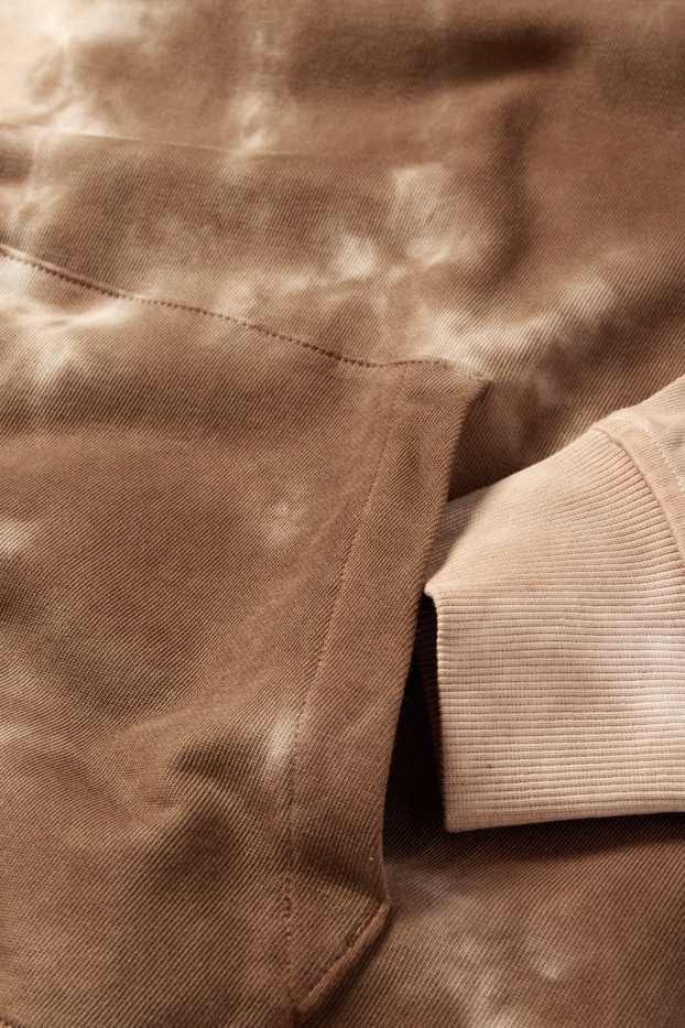 Kinder Buben - Hoodie - gemustert - dunkelbraun
