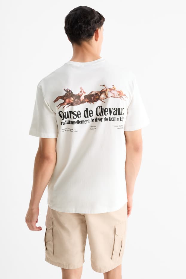 Hombre - Camiseta - relaxed fit - blanco
