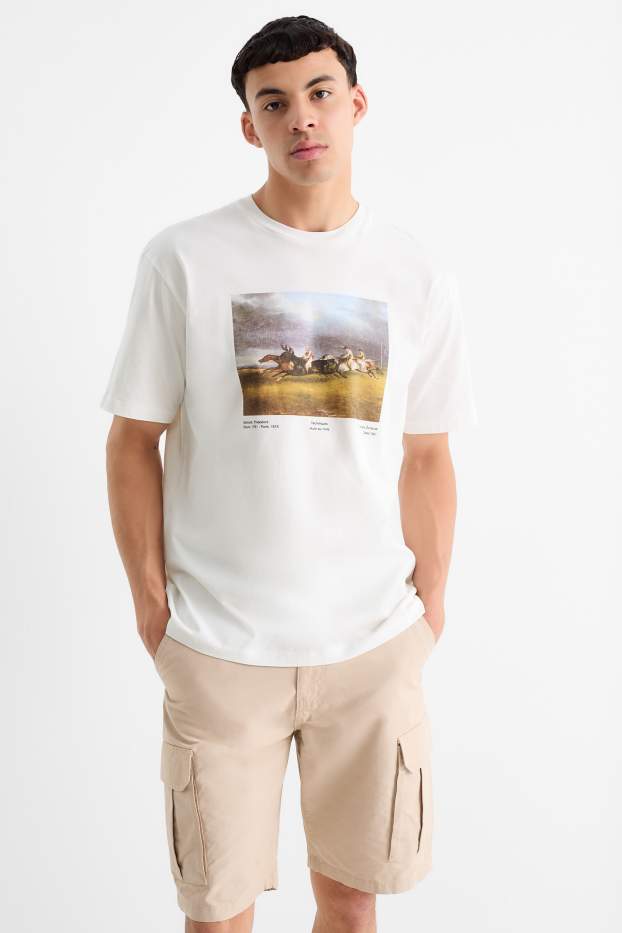 Hombre - Camiseta - relaxed fit - blanco