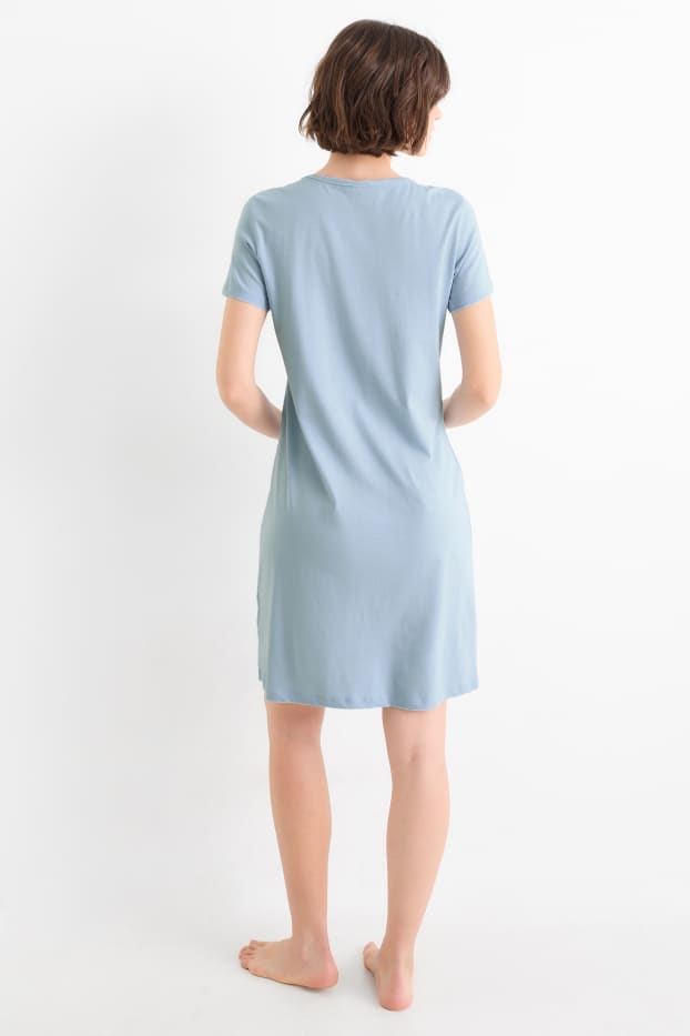 Damen - Nachthemd - hellblau