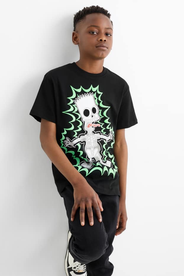 Kinder Jungen - The Simpsons - Kurzarmshirt - schwarz