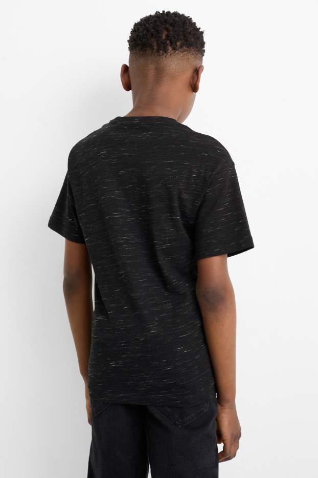 Kinder Buben - Minecraft - Kurzarmshirt - schwarz