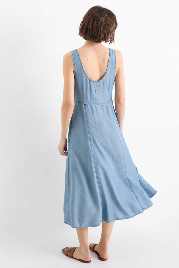 Damen - Jeanskleid - helljeansblau