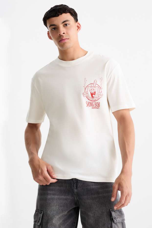 Home - Samarreta de màniga curta - relaxed fit - Bob Esponja - blanc