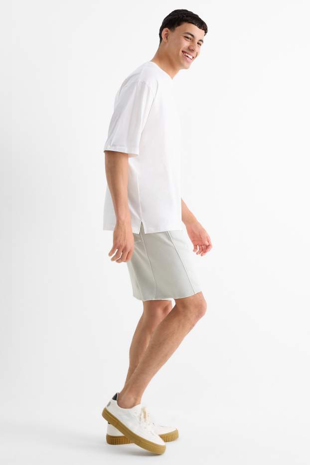 Heren - Sweatshorts - lichtgrijs