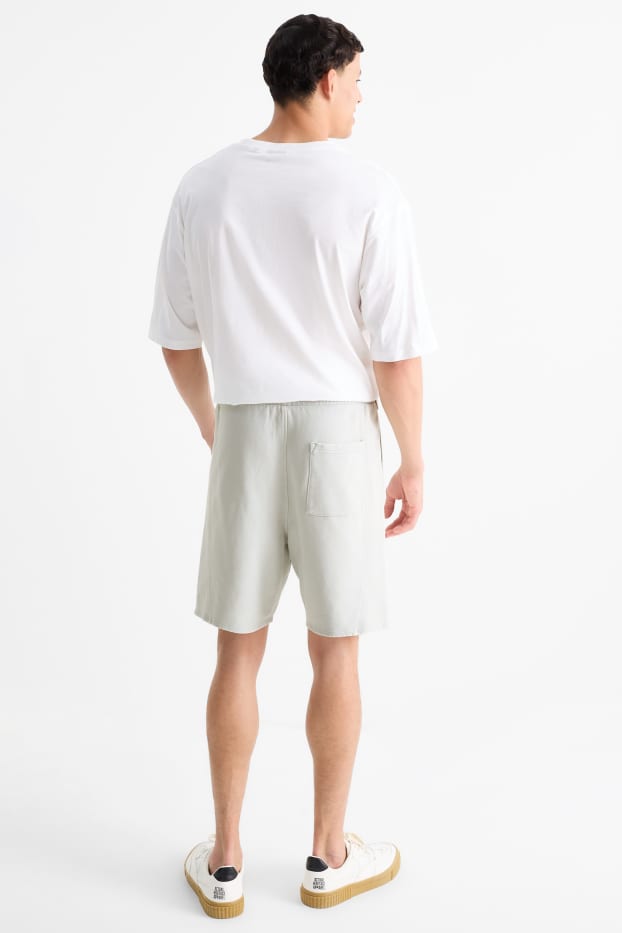 Heren - Sweatshorts - lichtgrijs