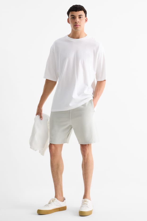 Heren - Sweatshorts - lichtgrijs