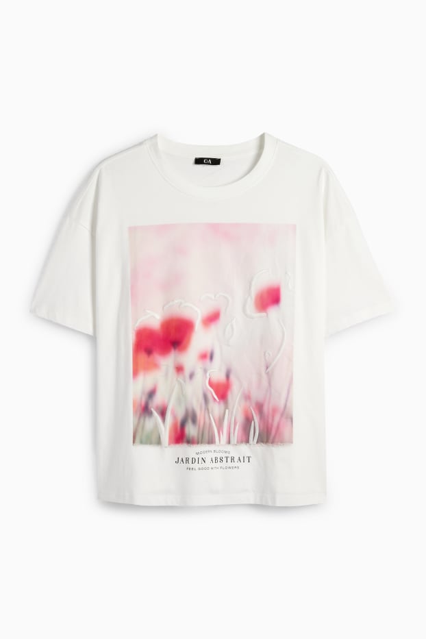 Dona - Samarreta de màniga curta - oversized - blanc