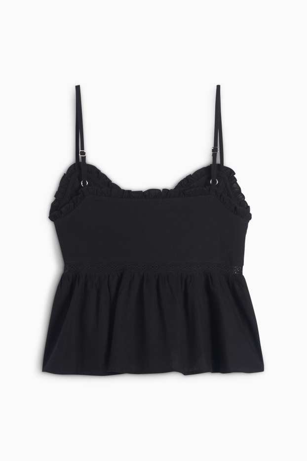 Dames - Blousetop - zwart