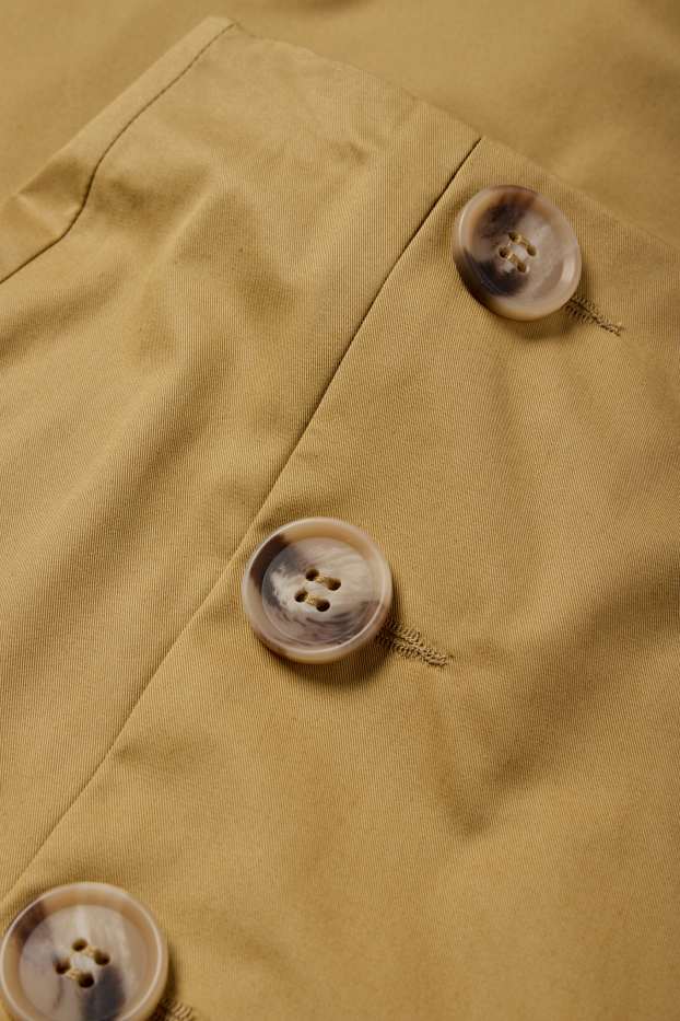 Dona - Pantalons de tela - high waist - wide leg - groc mostassa